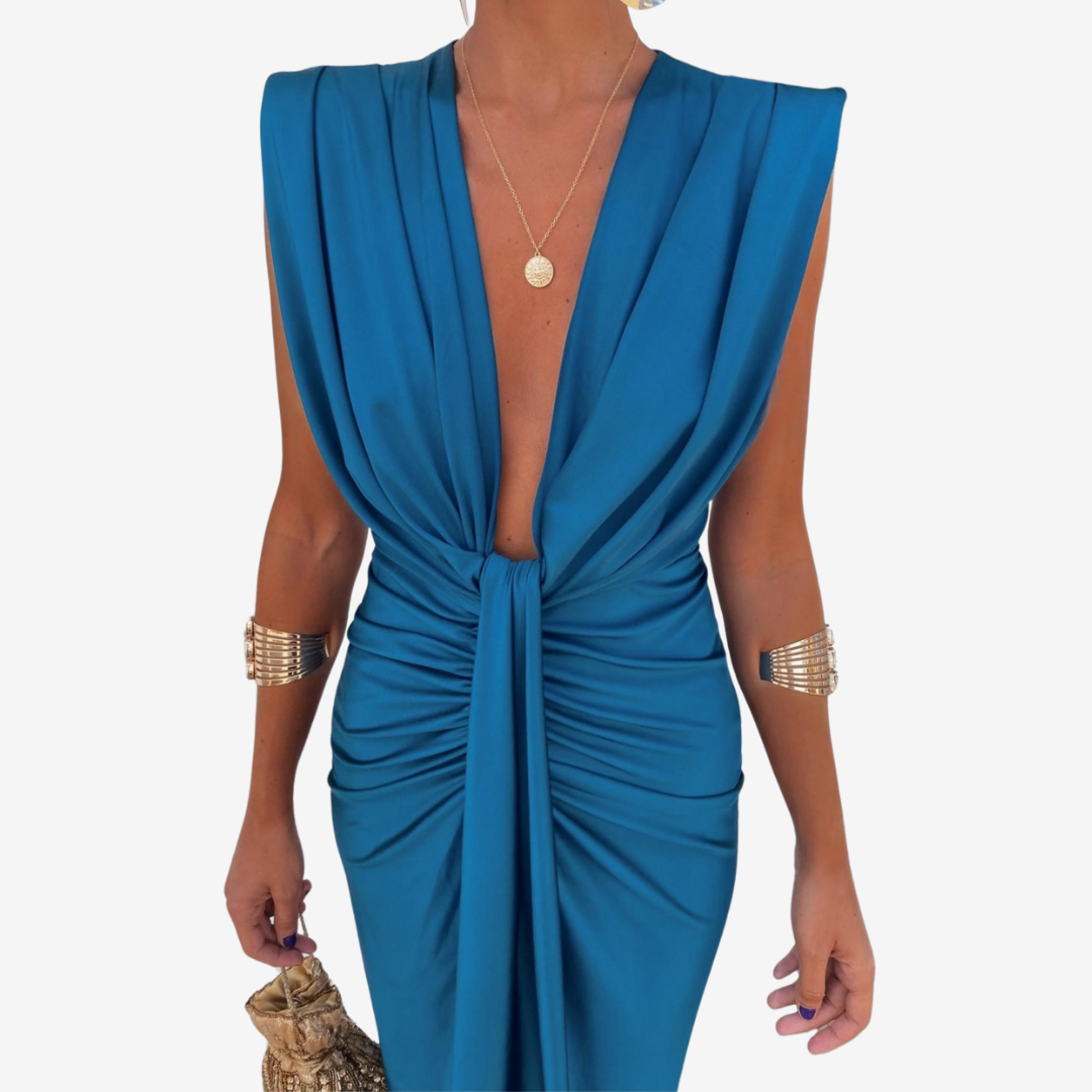 Astrid™ Draperet midikjole