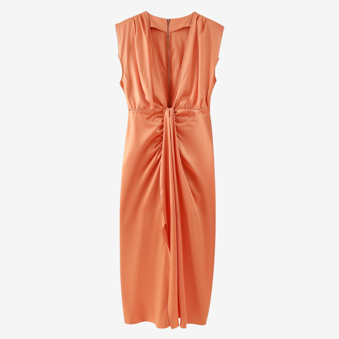 Astrid™ Draperet midikjole