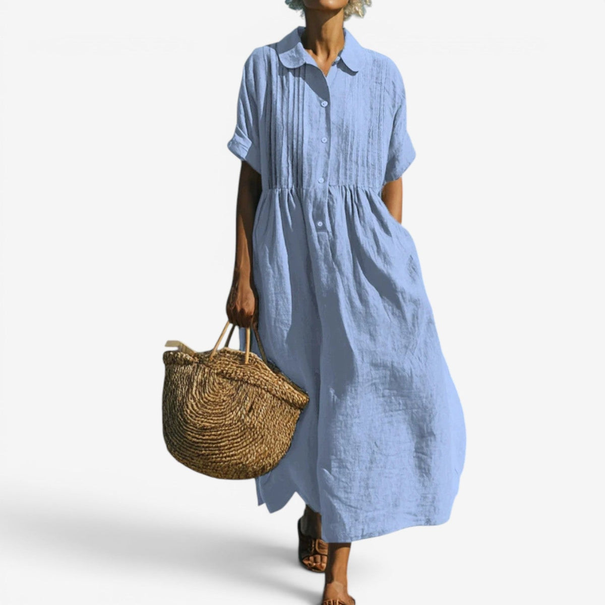 Elina™ Midi skjortekjole