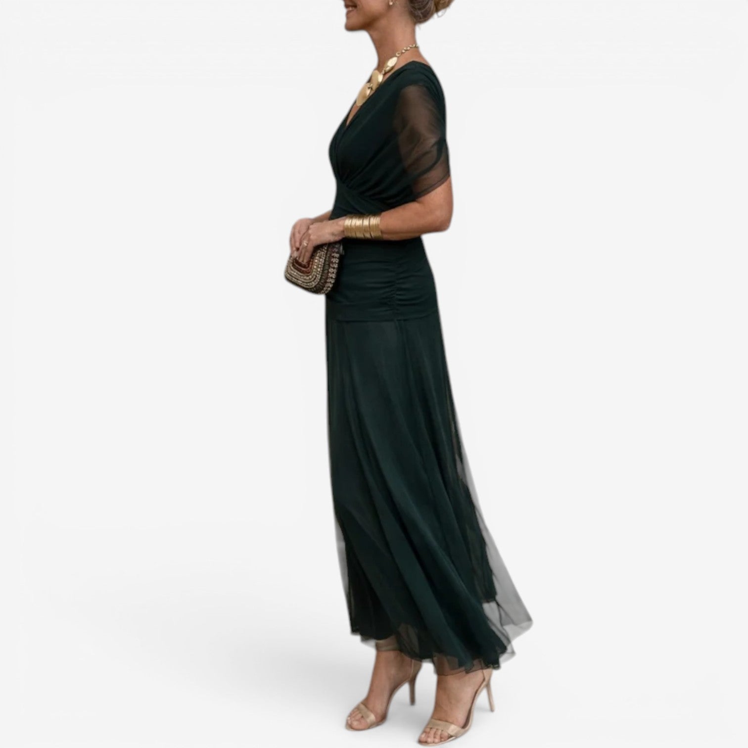 Karla™ Lang chiffonkjole