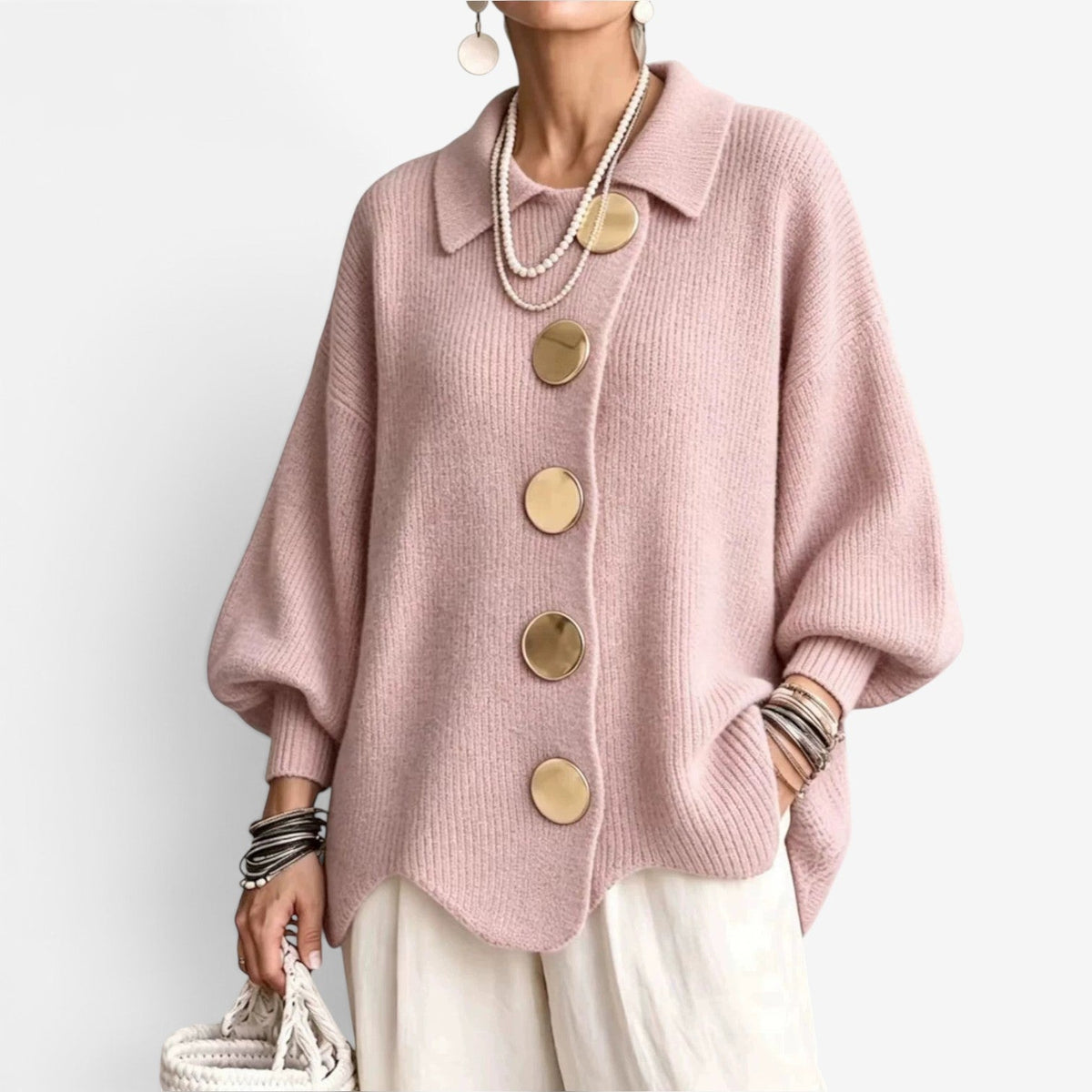 Chona™ Oversized strikket cardigan sweater