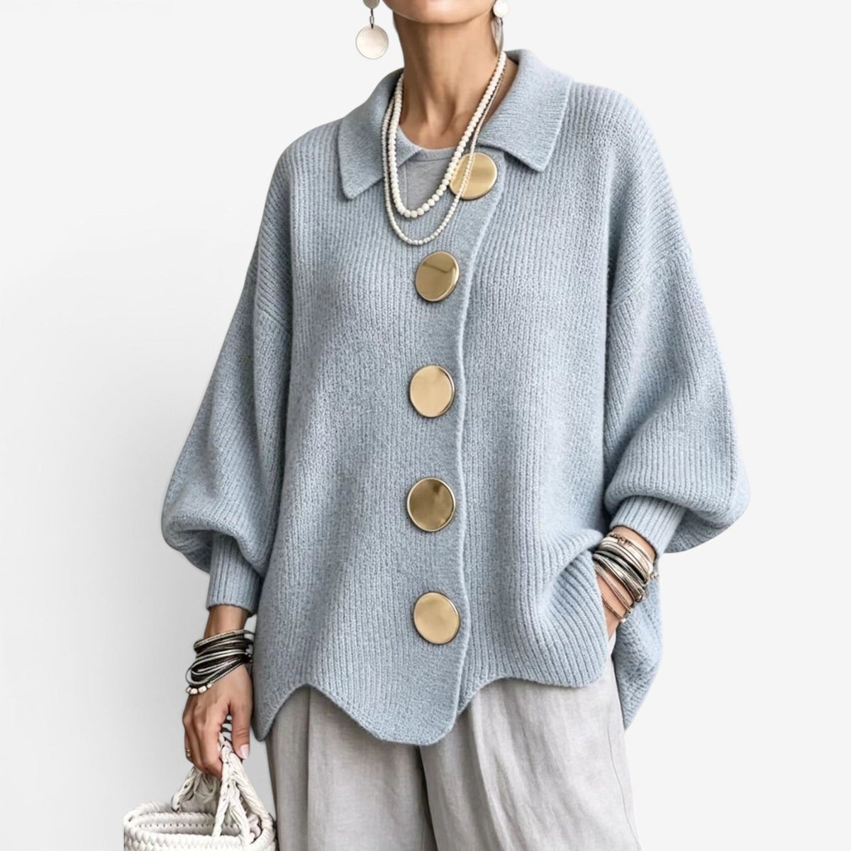 Chona™ Oversized strikket cardigan sweater