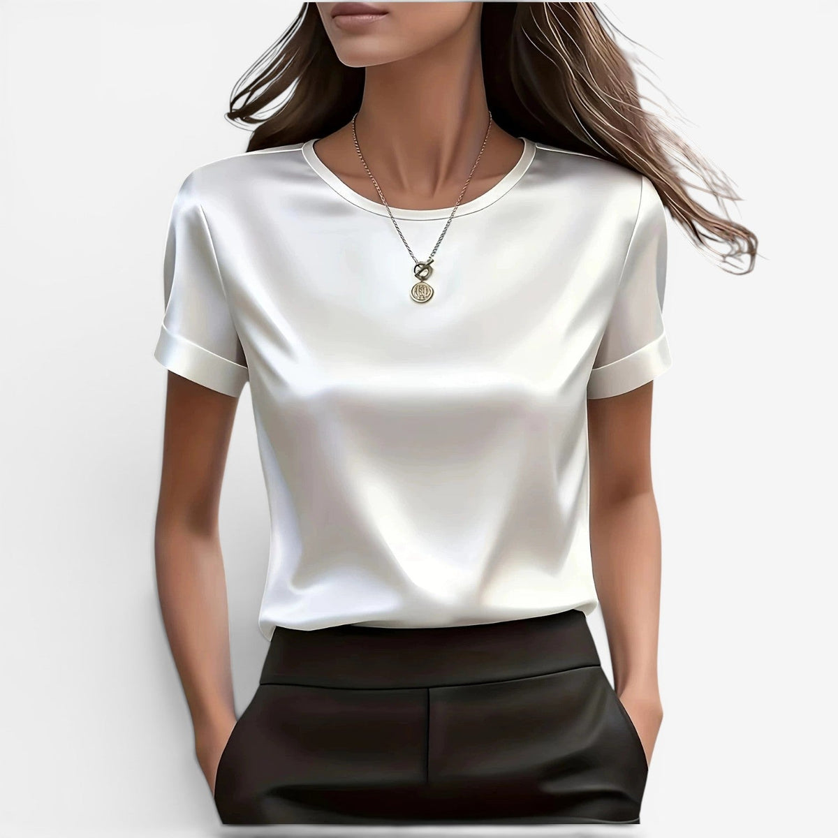 Adina™ Elegant Satin T-shirt