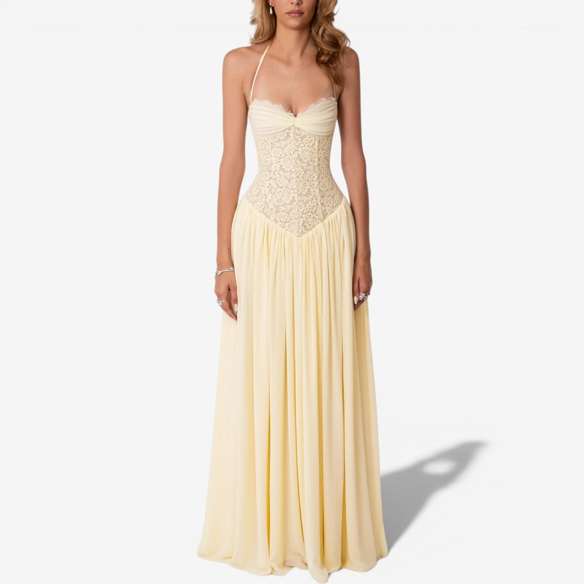 Astrid™ Lang Chiffonkjole