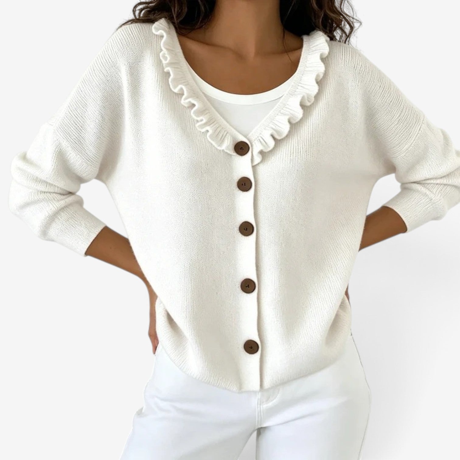Marel™ Flæsestrikket cardigan