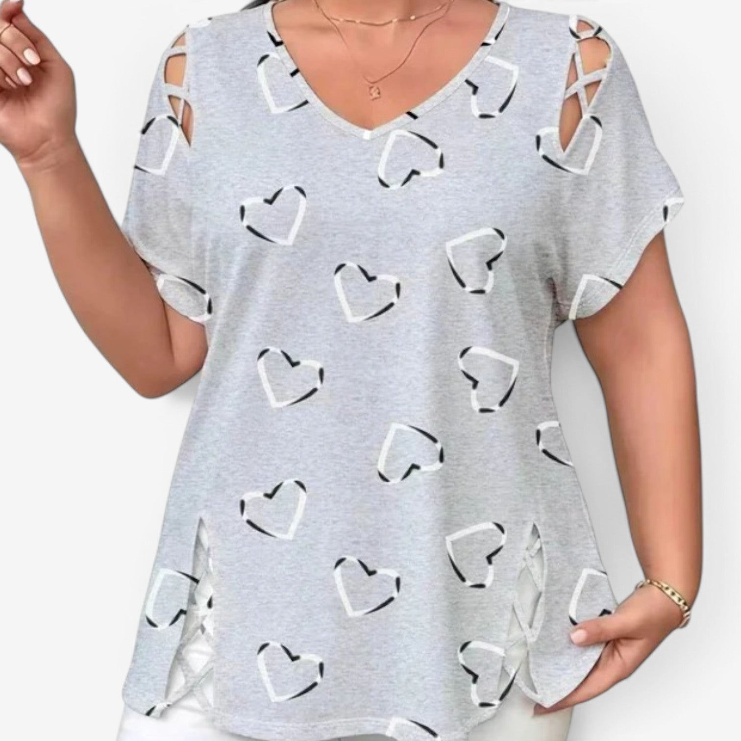 Jollie™ Top med hjerteprint