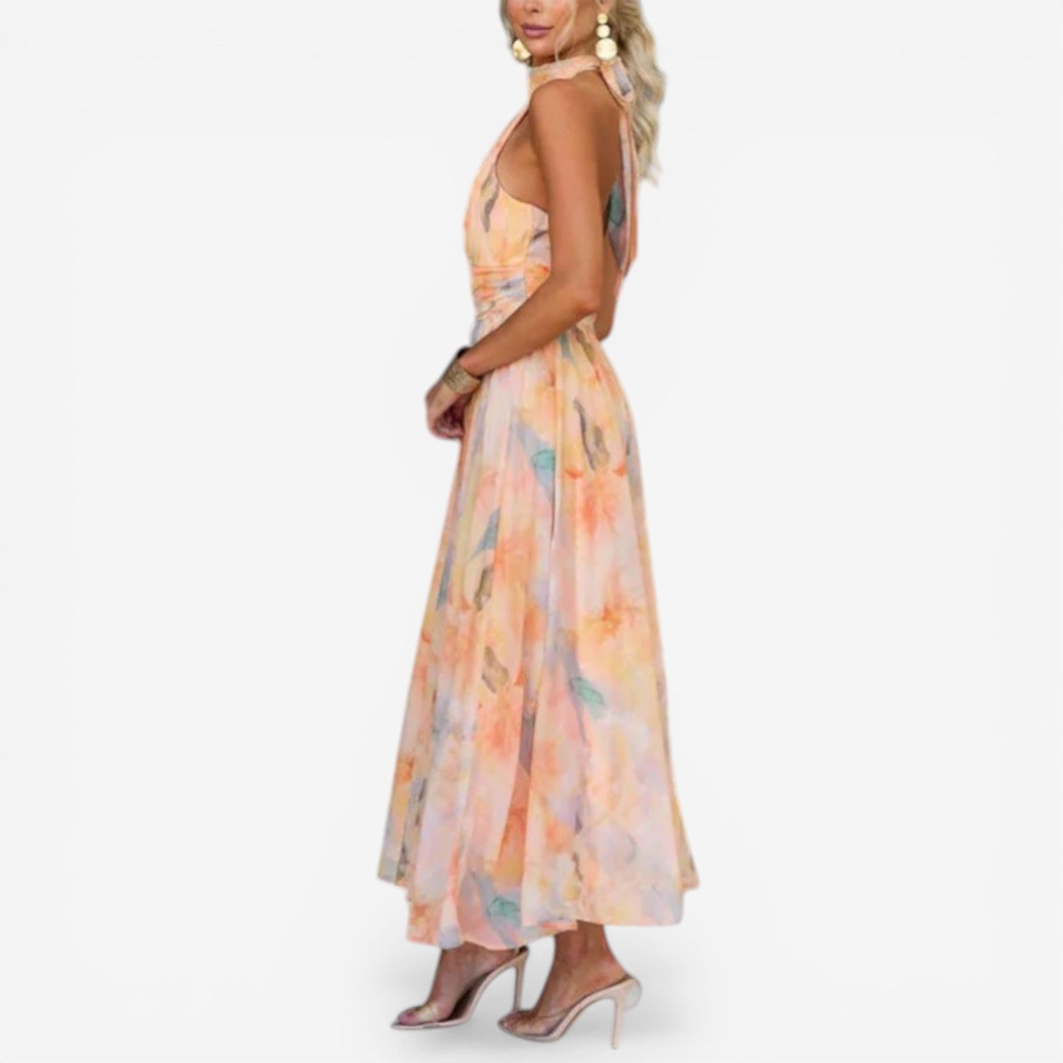 Sheena™ Kjole med solnedgangsmotiv