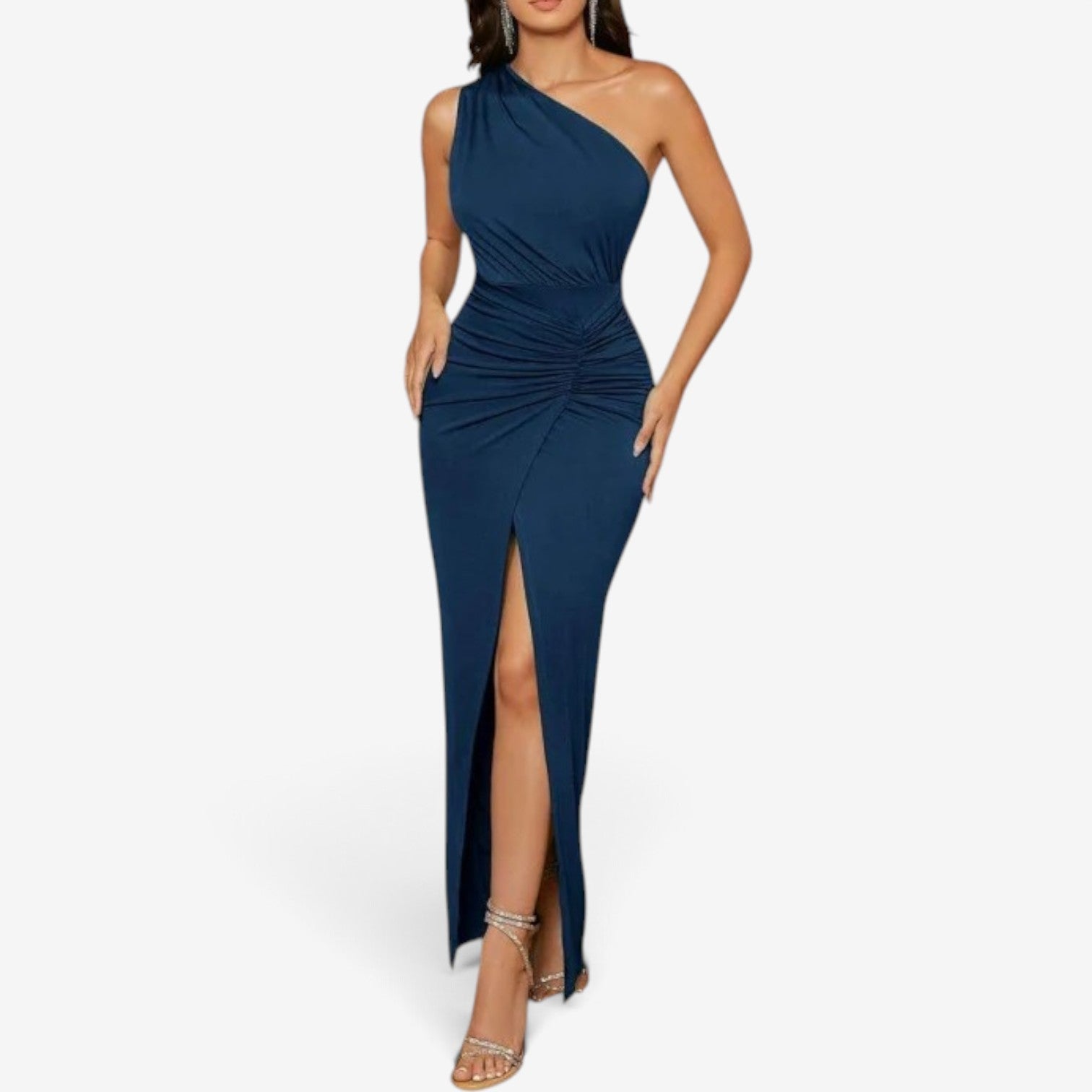 Alessandra™ Lang kjole med ét skulderbånd