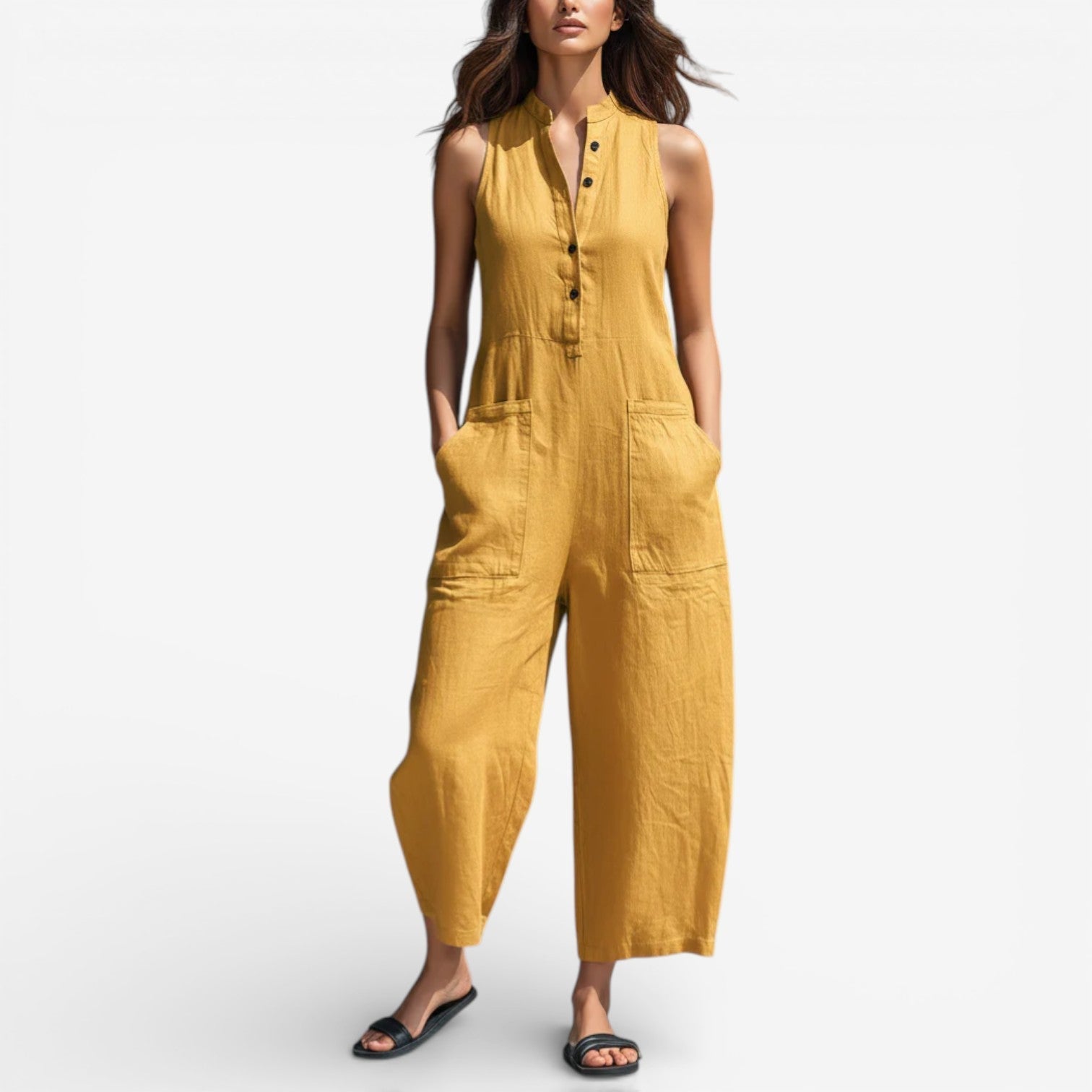 Adoracion™ Løs jumpsuit i hør
