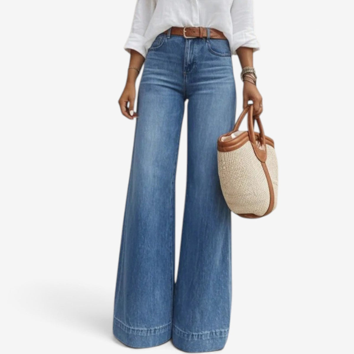 Macy™ Jeans med vide ben og flare