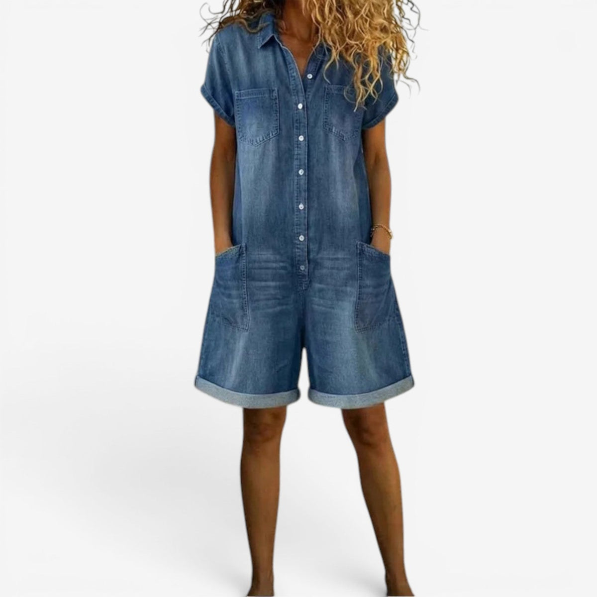 Isabella™ Kort cowboy-jumpsuit
