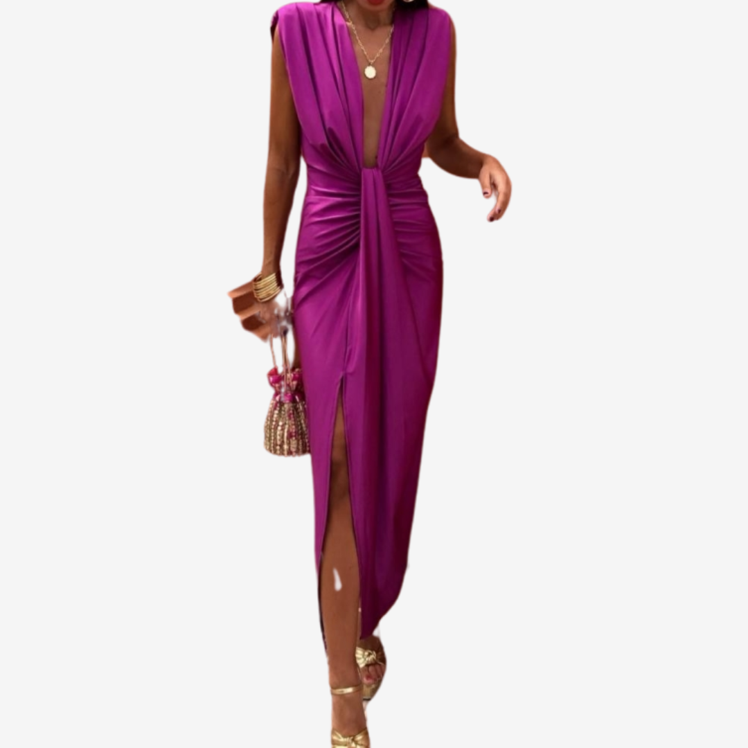 Astrid™ Draperet midikjole