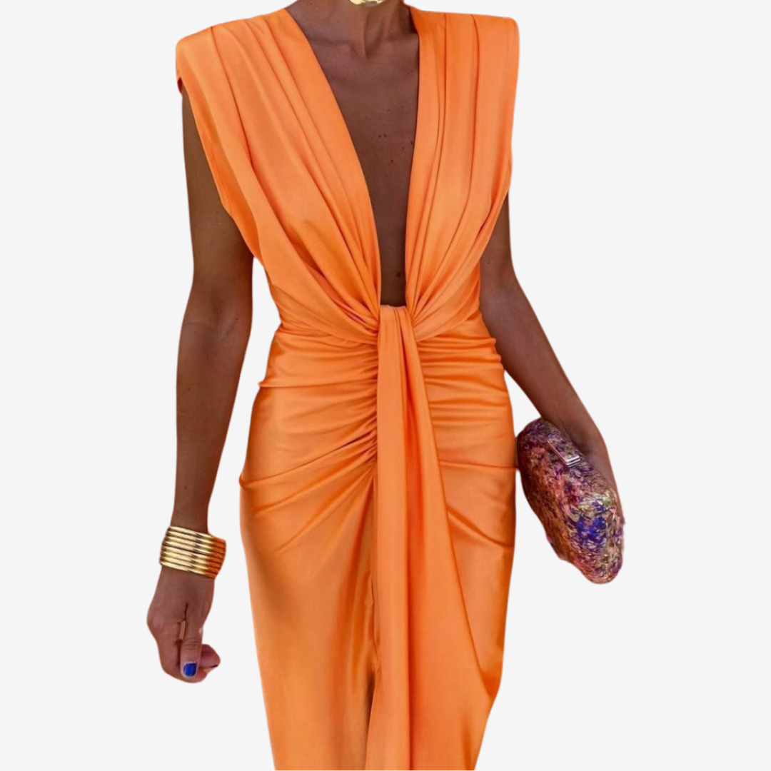 Astrid™ Draperet midikjole