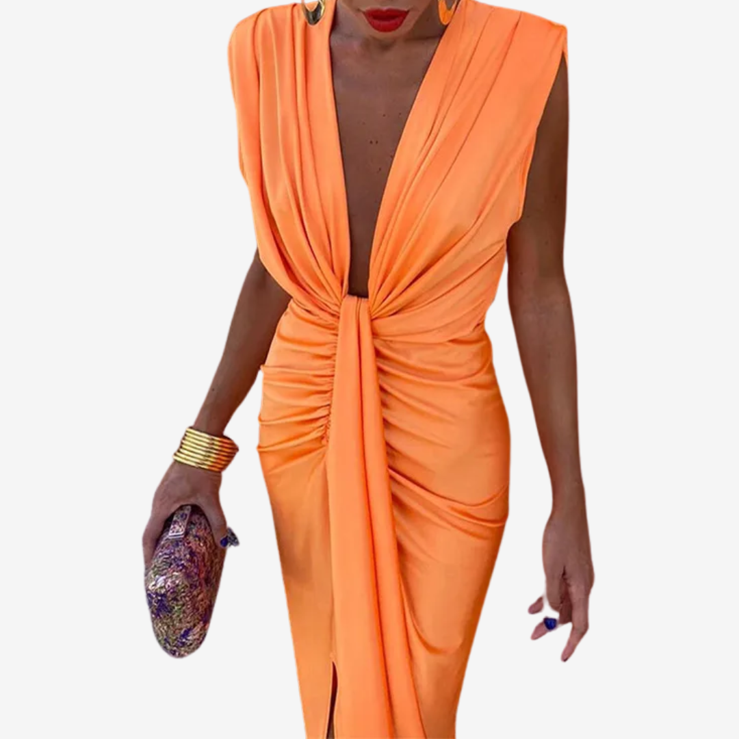 Astrid™ Draperet midikjole