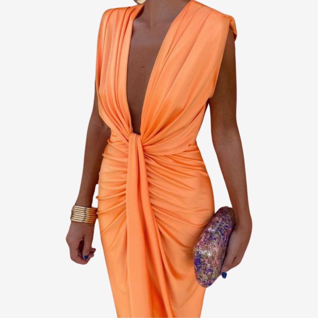 Astrid™ Draperet midikjole