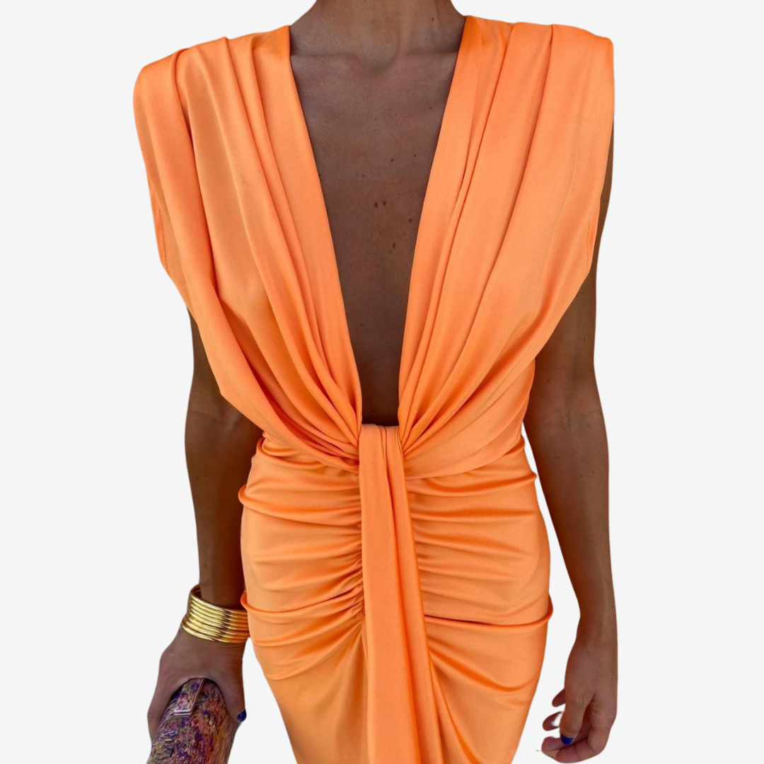 Astrid™ Draperet midikjole