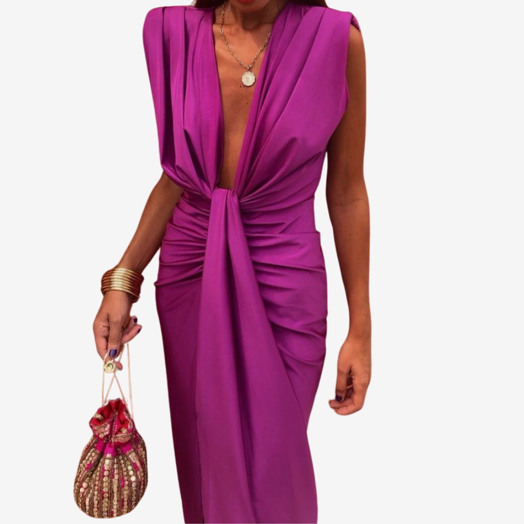 Astrid™ Draperet midikjole