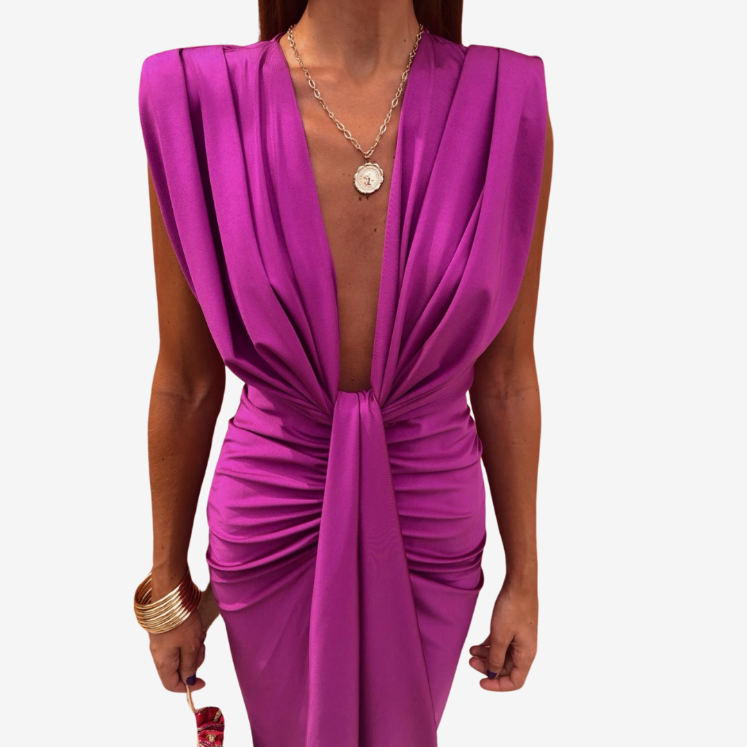 Astrid™ Draperet midikjole