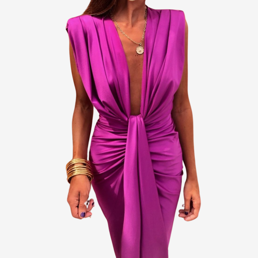 Astrid™ Draperet midikjole