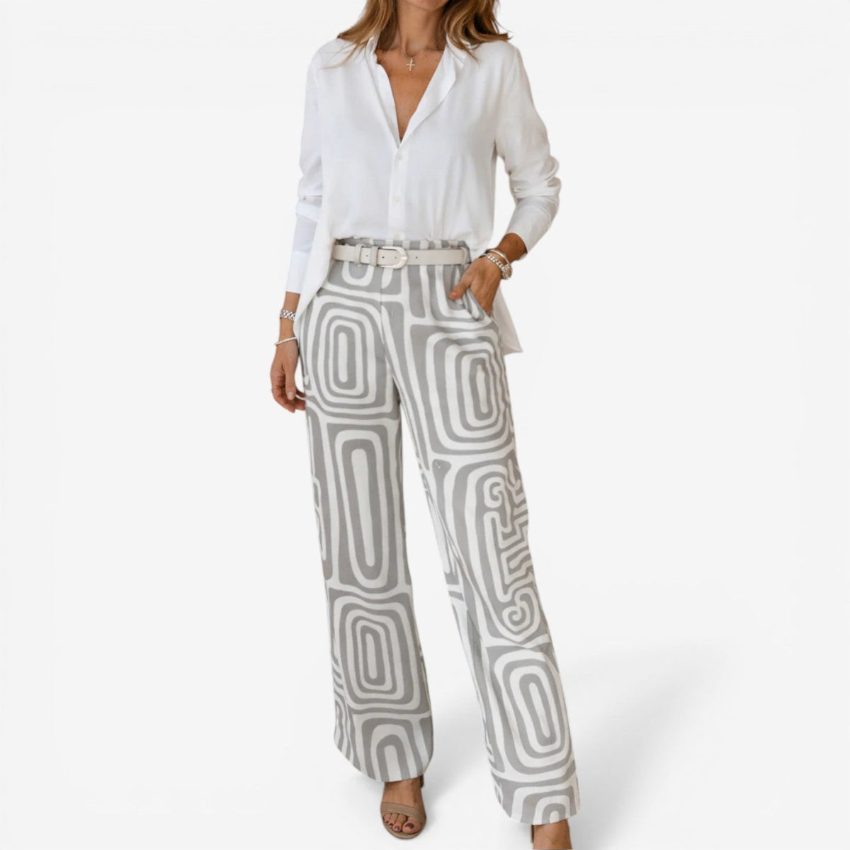 Rosa™ Elegant kjole med print