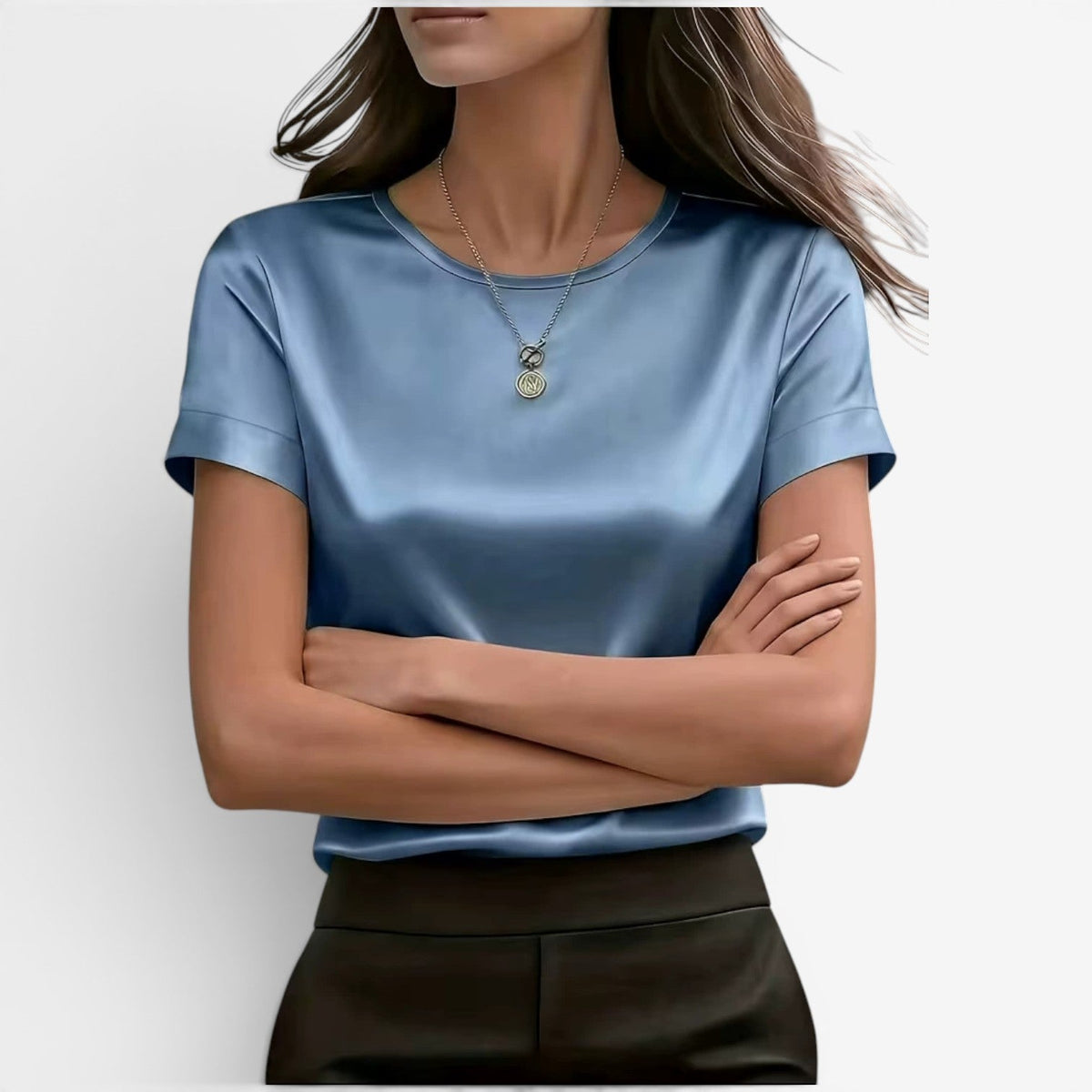 Adina™ Elegant Satin T-shirt