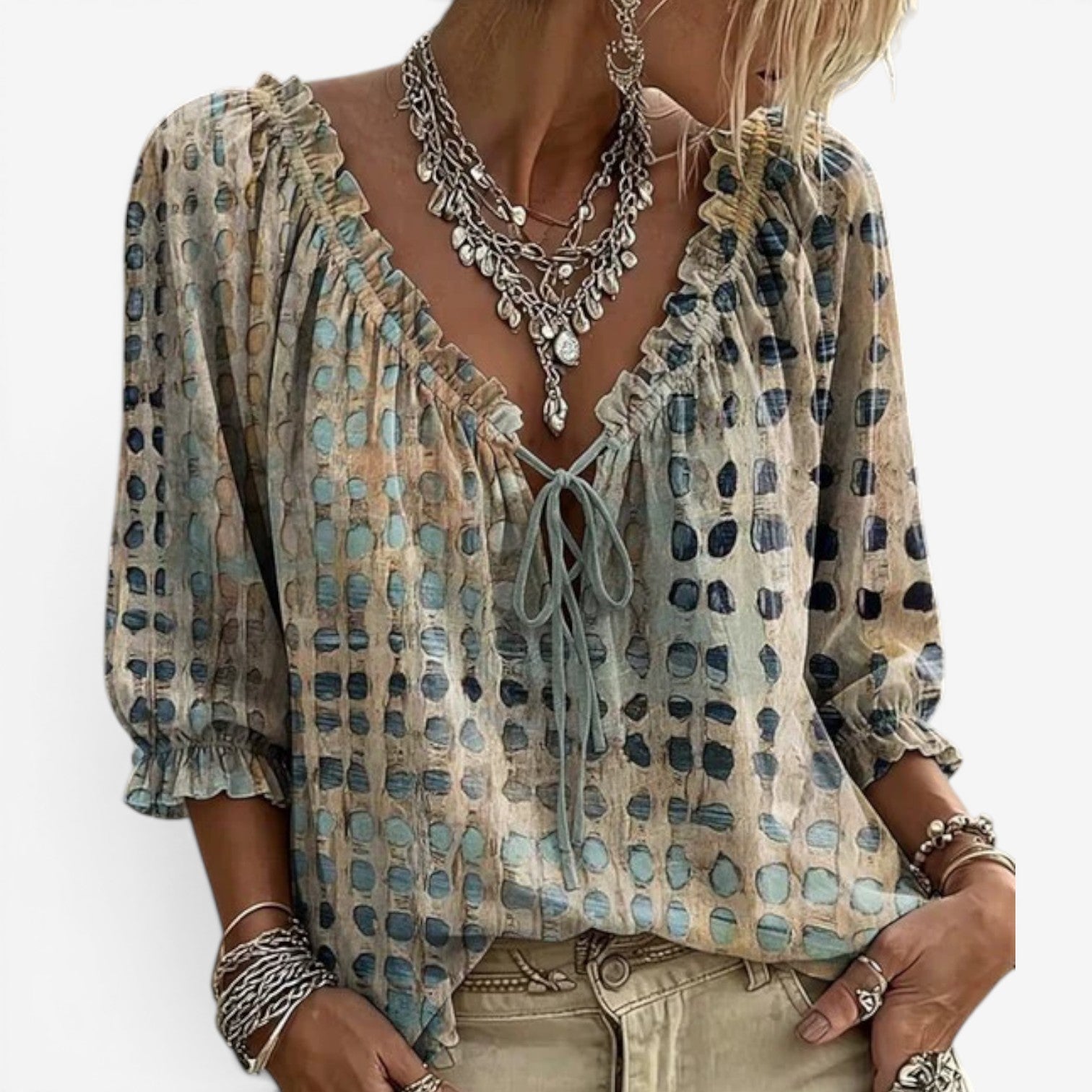 Elin™ Bohemisk Chic Bluse