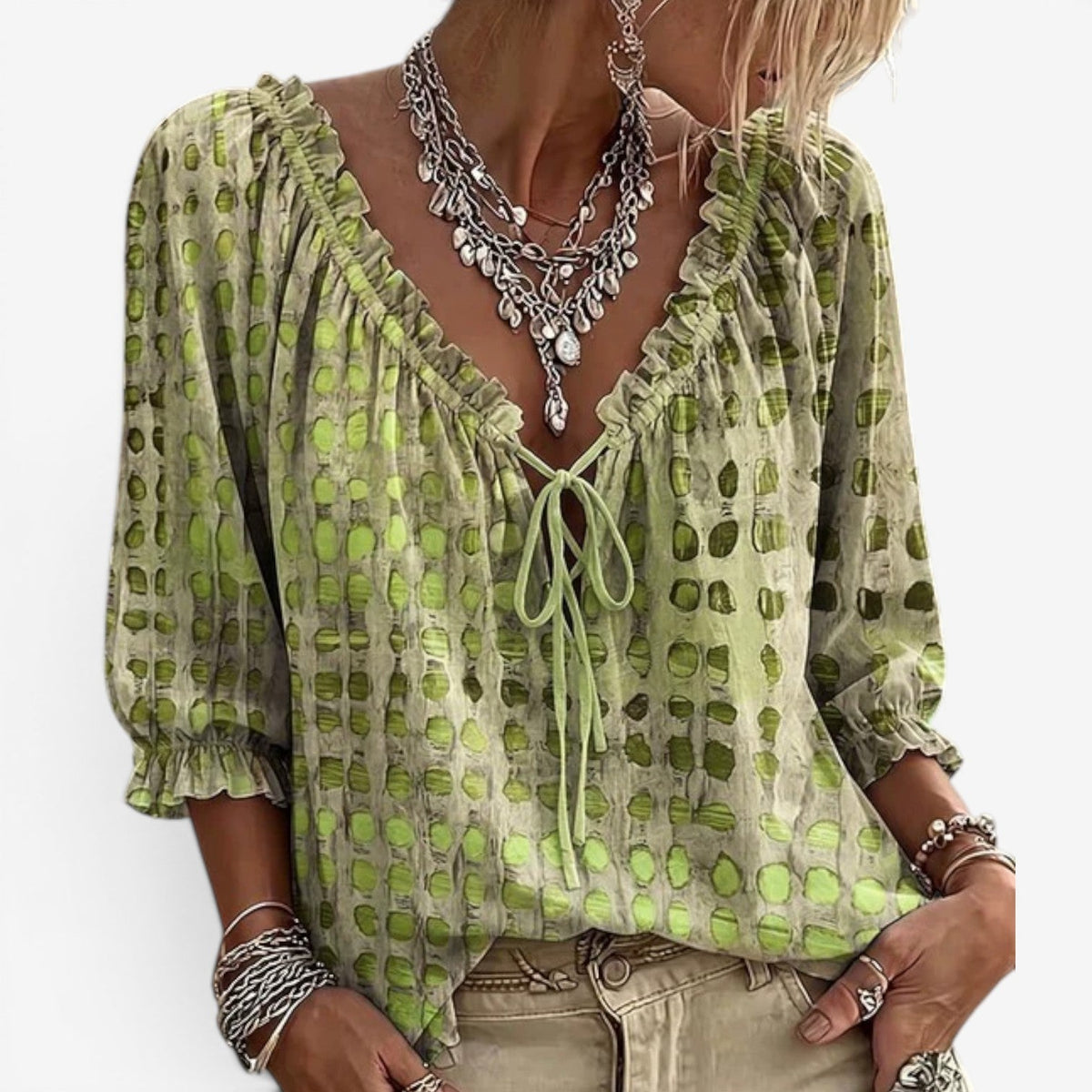 Ellena™ Boho-elegant bluse
