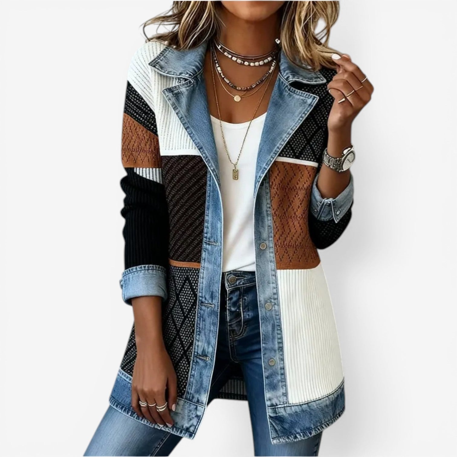 Emilia™ Denimjakke i blandet materiale
