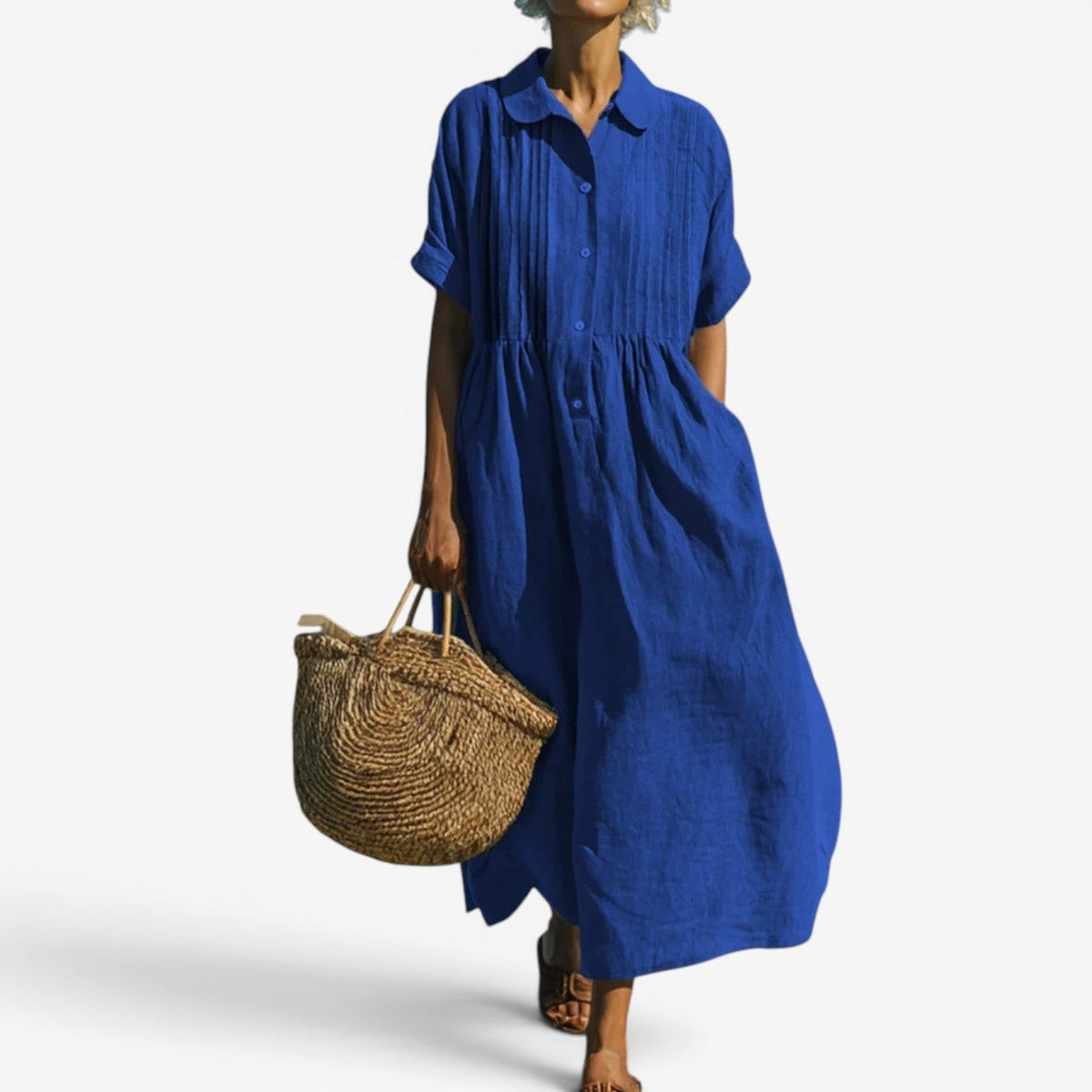 Elina™ Midi skjortekjole