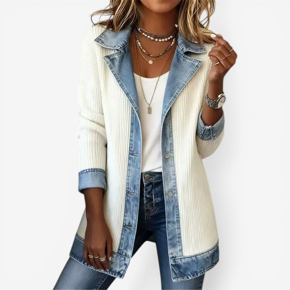 Emilia™ blandet denimjakke