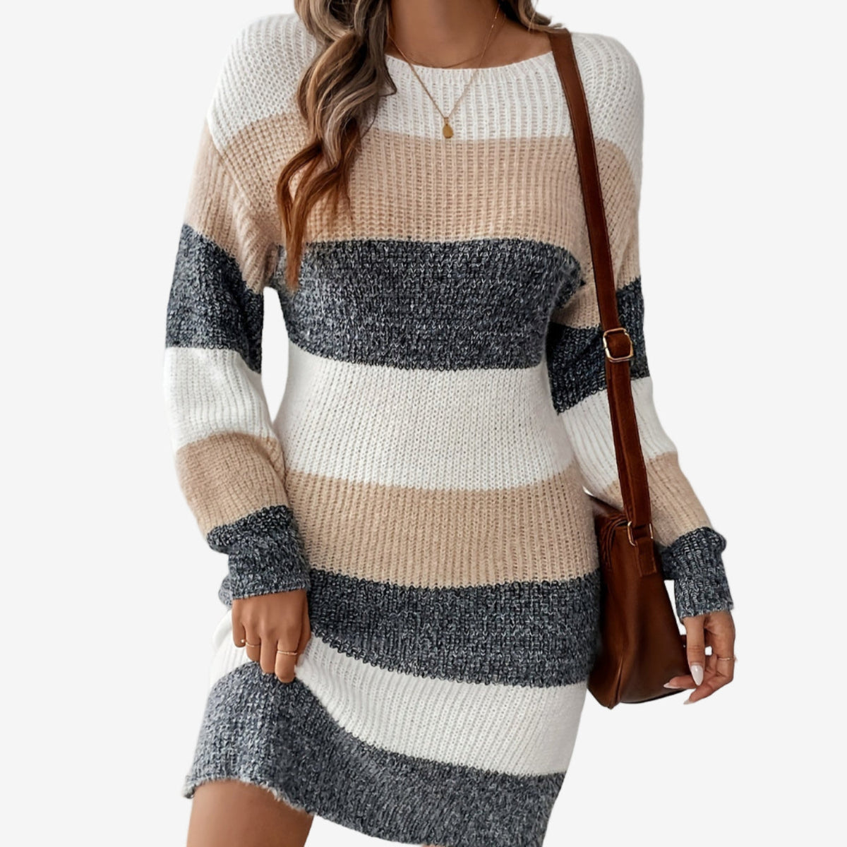 Elestte™ Stribet sweaterkjole