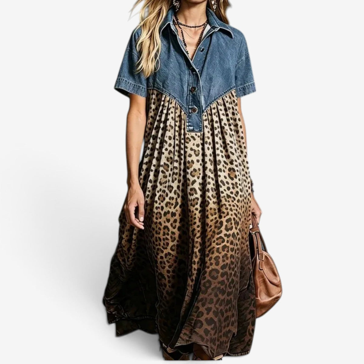 Richae™ Leopard print maxikjole