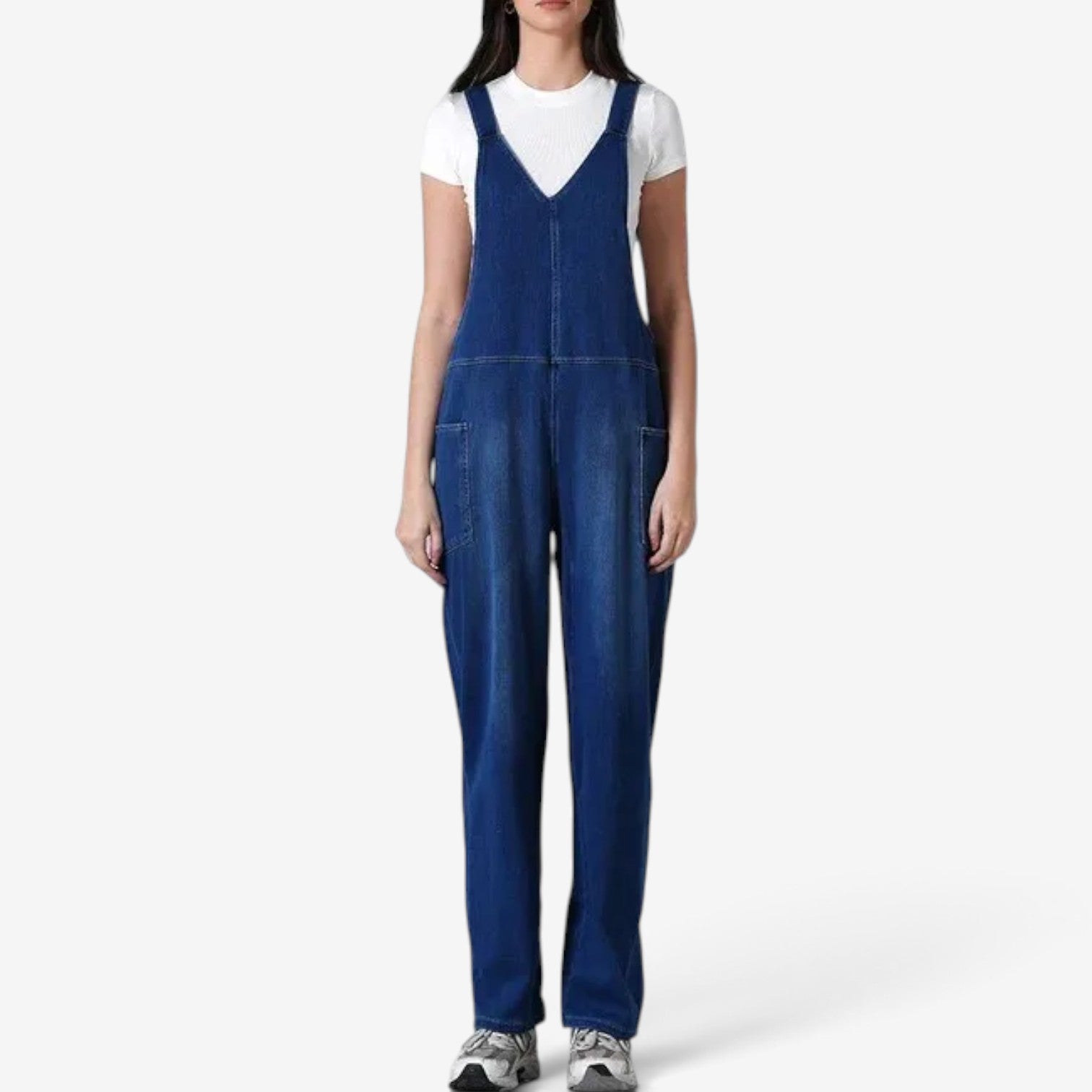 Zelah™ Denim overall med vide ben