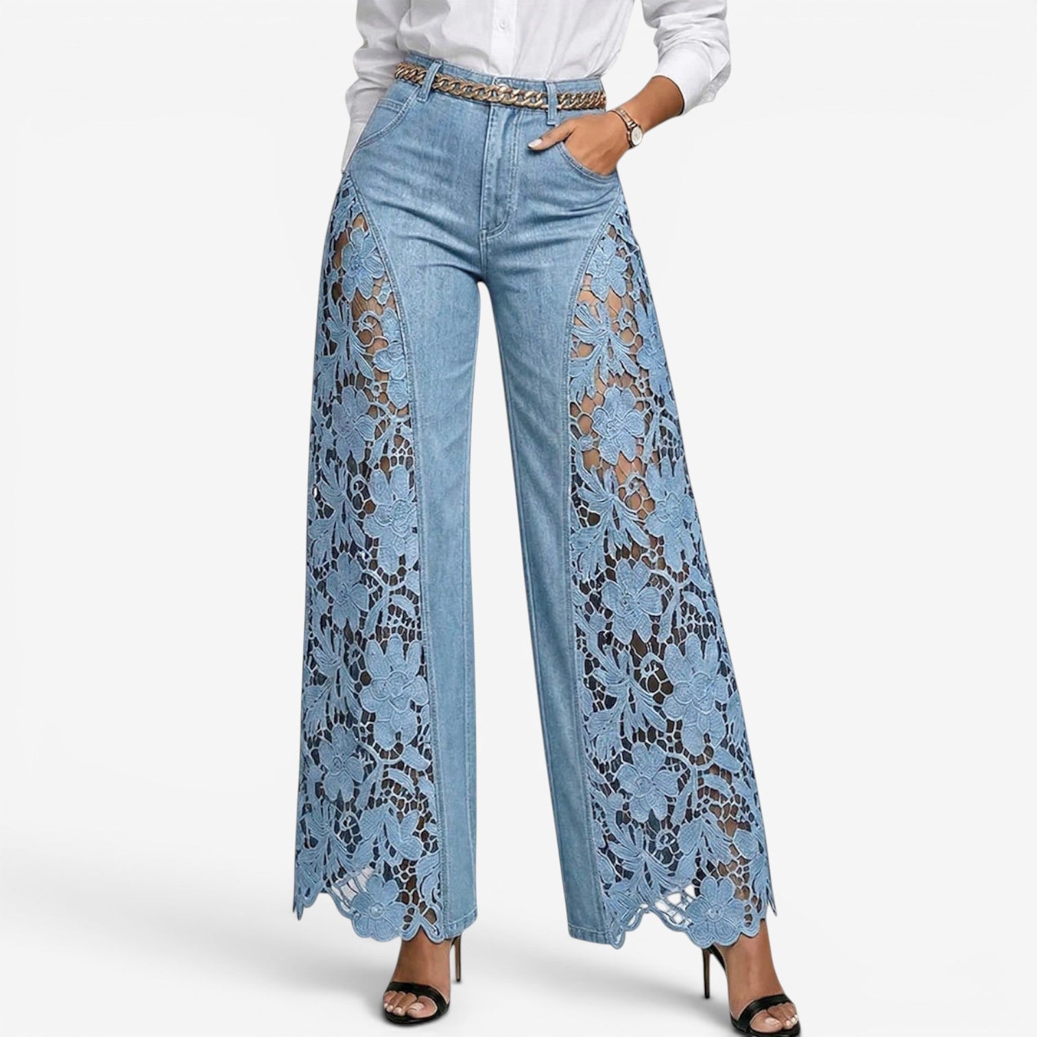 Winnie™ Jeans med vide ben