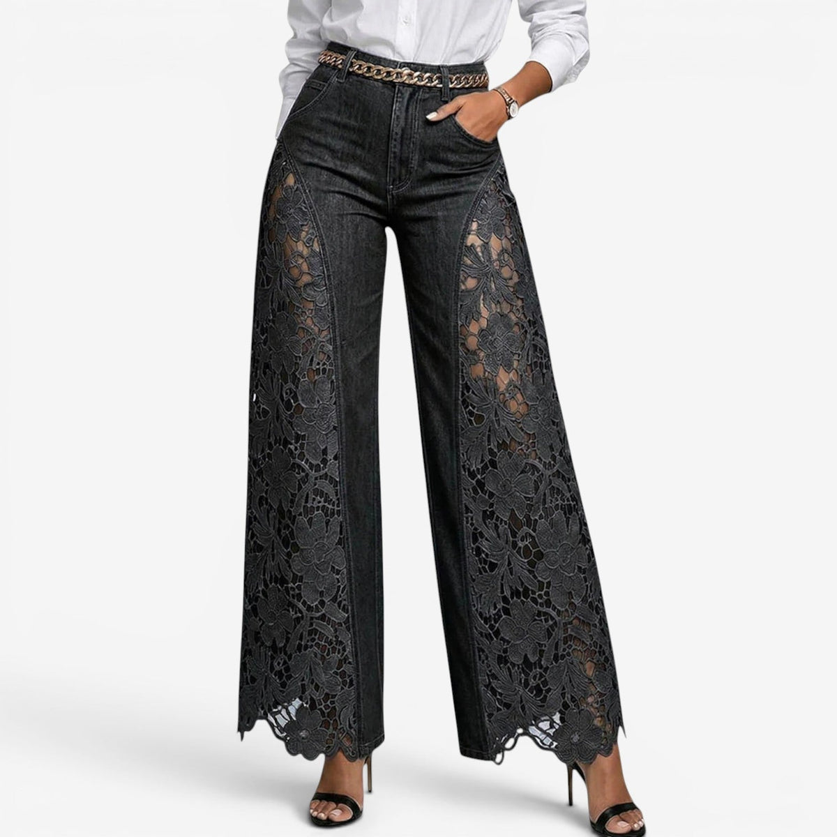 Winnie™ Jeans med vide ben
