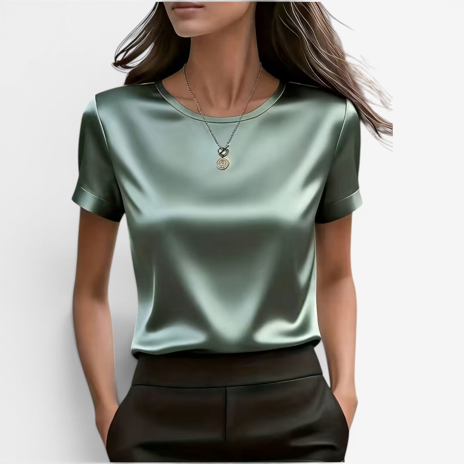 Adina™ Elegant Satin T-shirt