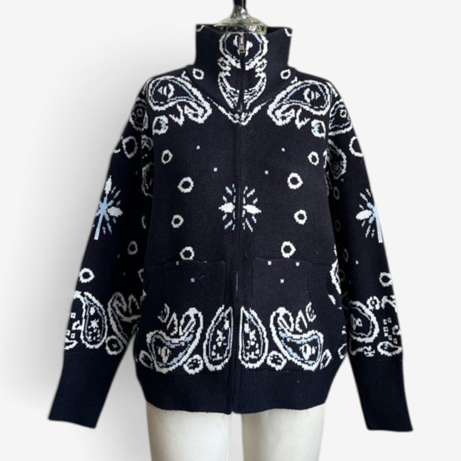 Nerissa™ Bandana strikket cardigan