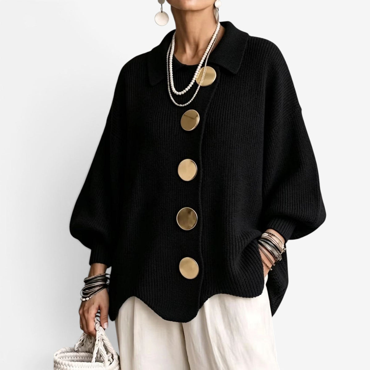 Chona™ Oversized strikket cardigan sweater