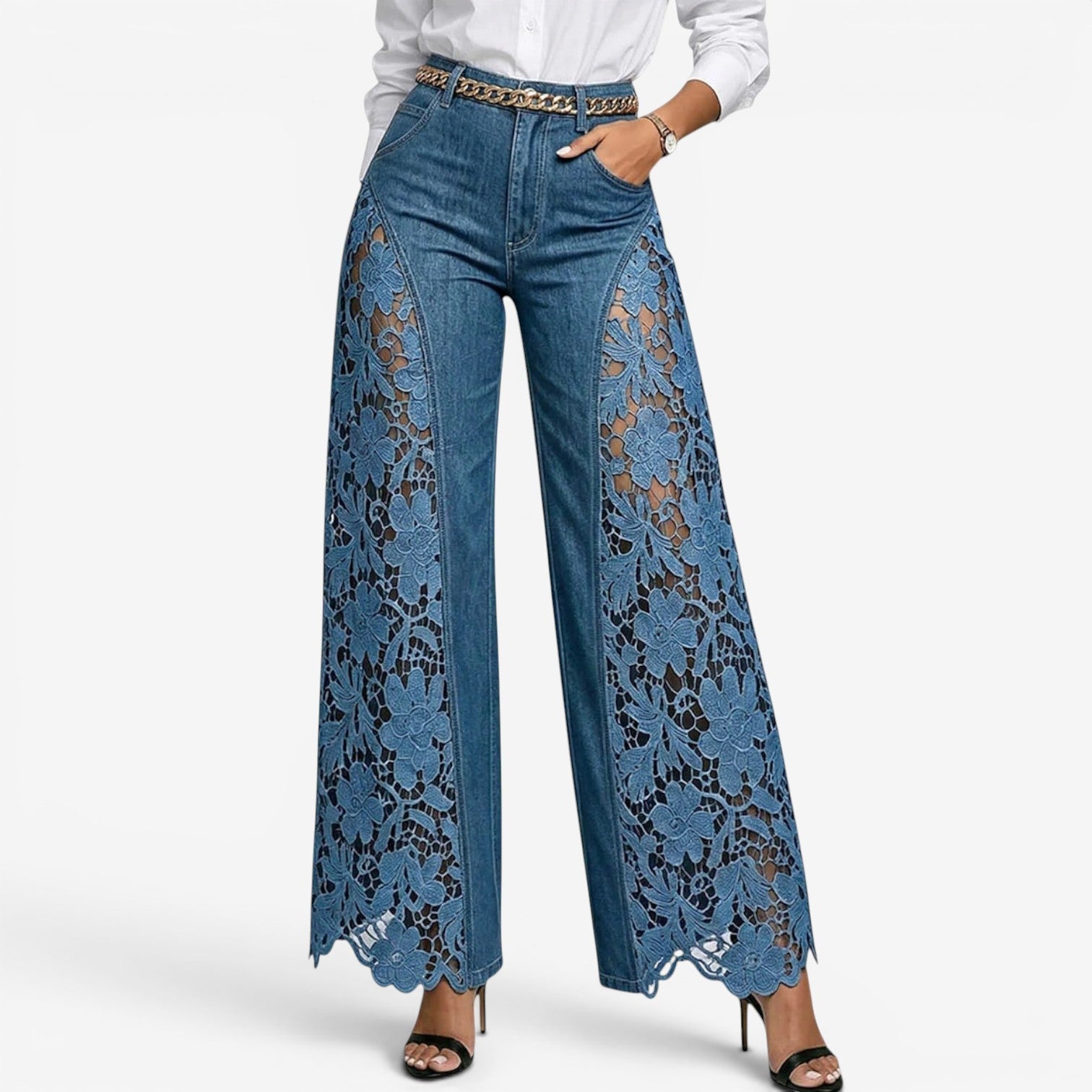 Winnie™ Jeans med vide ben
