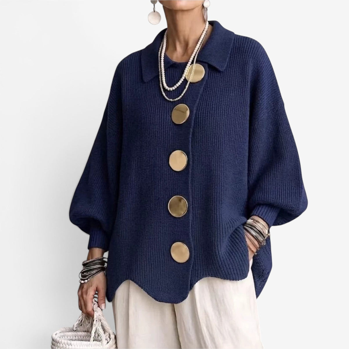 Chona™ Oversized strikket cardigan sweater
