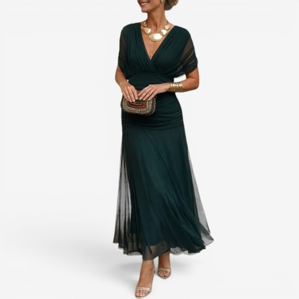 Karla™ Lang chiffonkjole