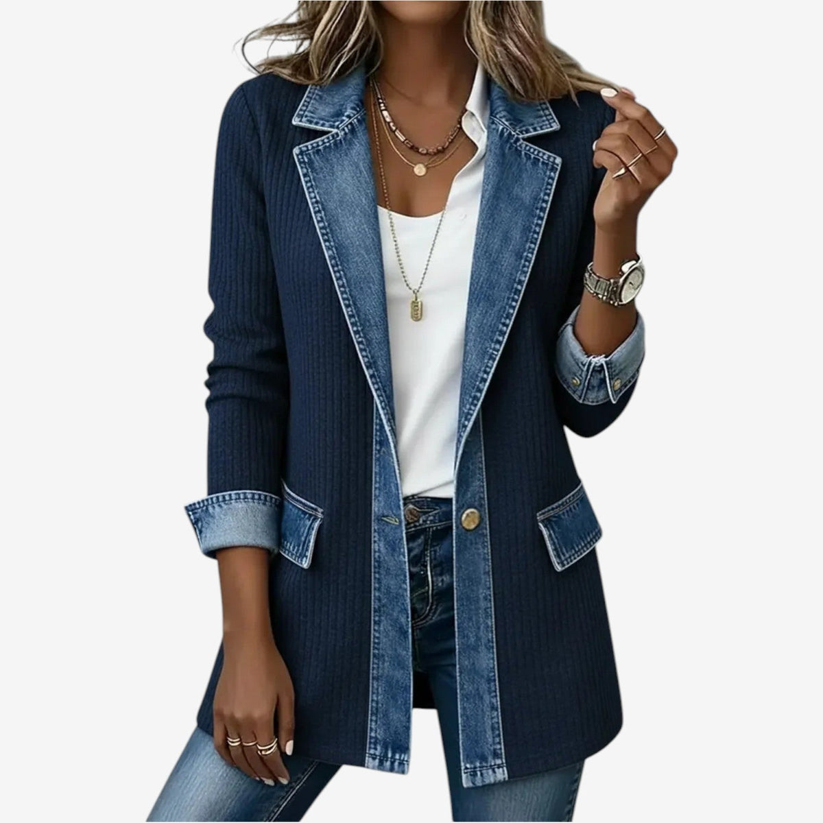Emilia™ blandet denimjakke