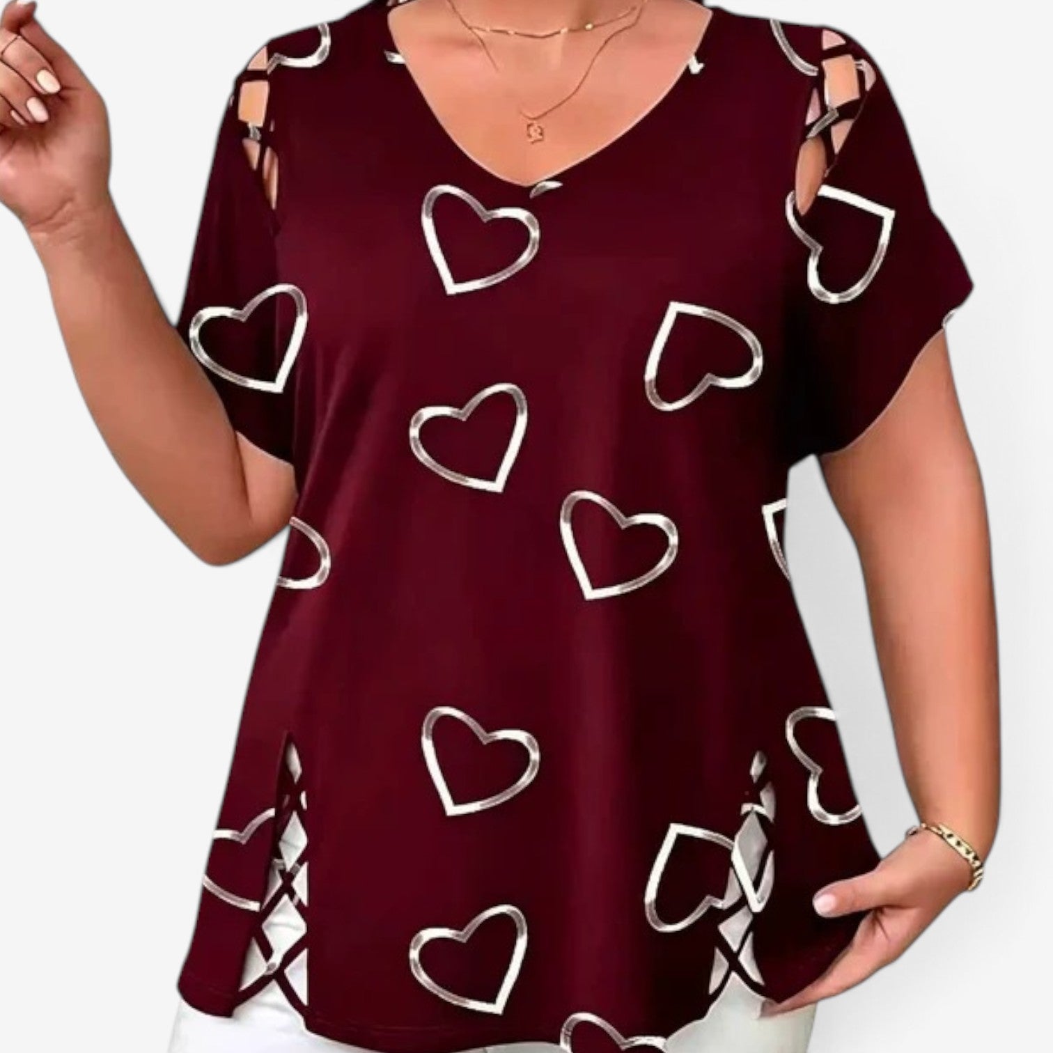 Jollie™ Top med hjerteprint