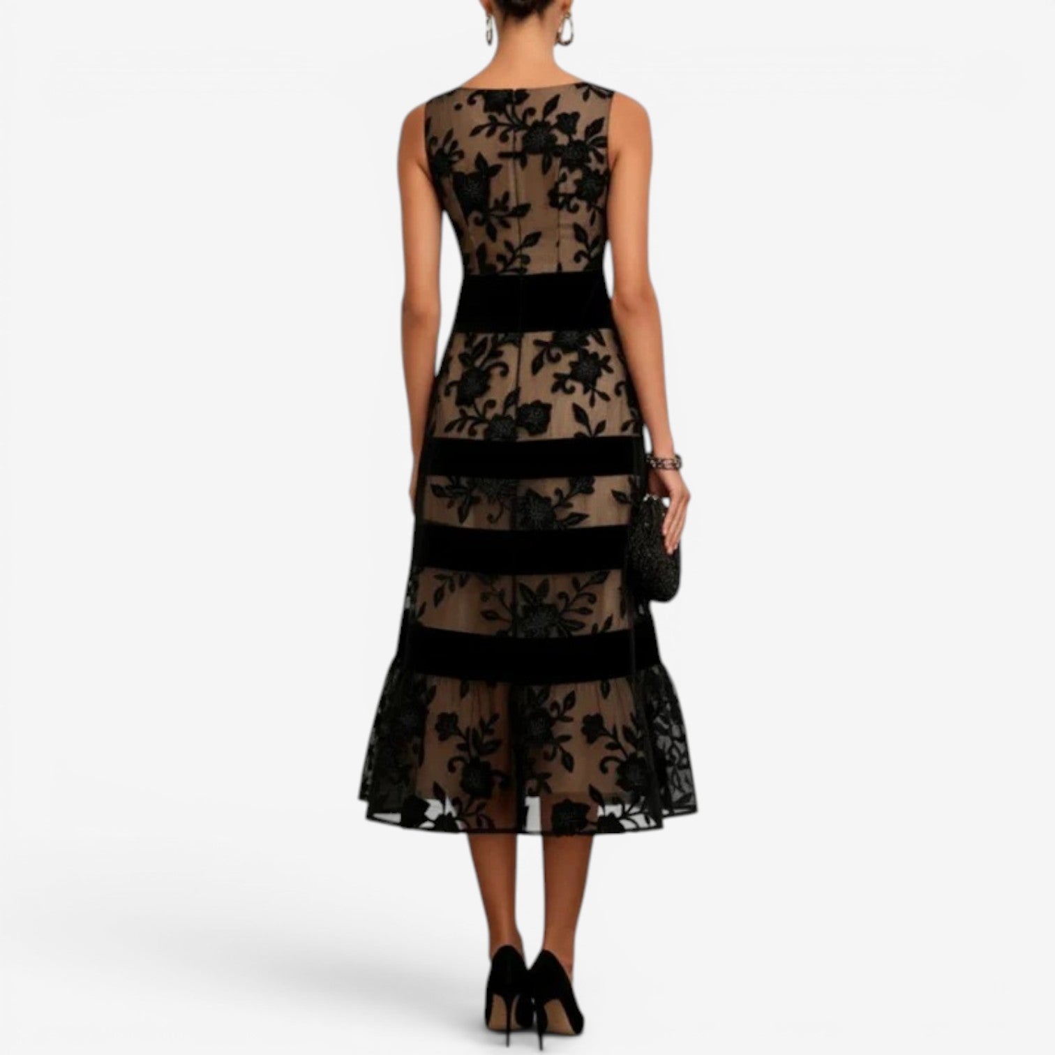 Pria™ Midi-kjole med blomsterblonde