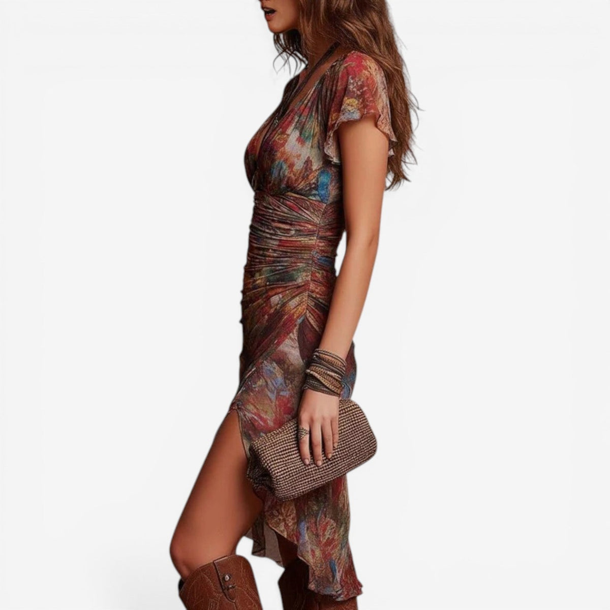 Selma™ Draperet midi-kjole