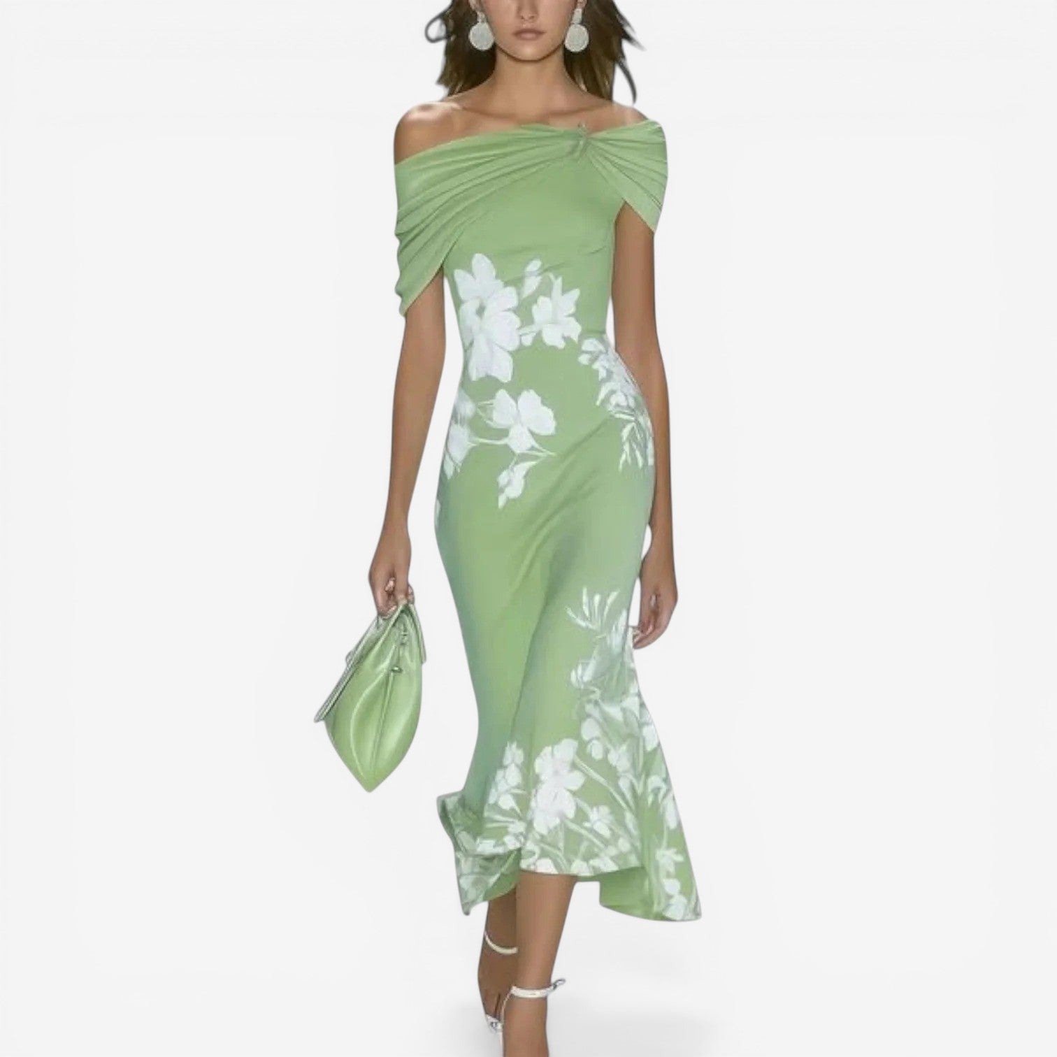 Glaiza™ Blomstret midi-kjole