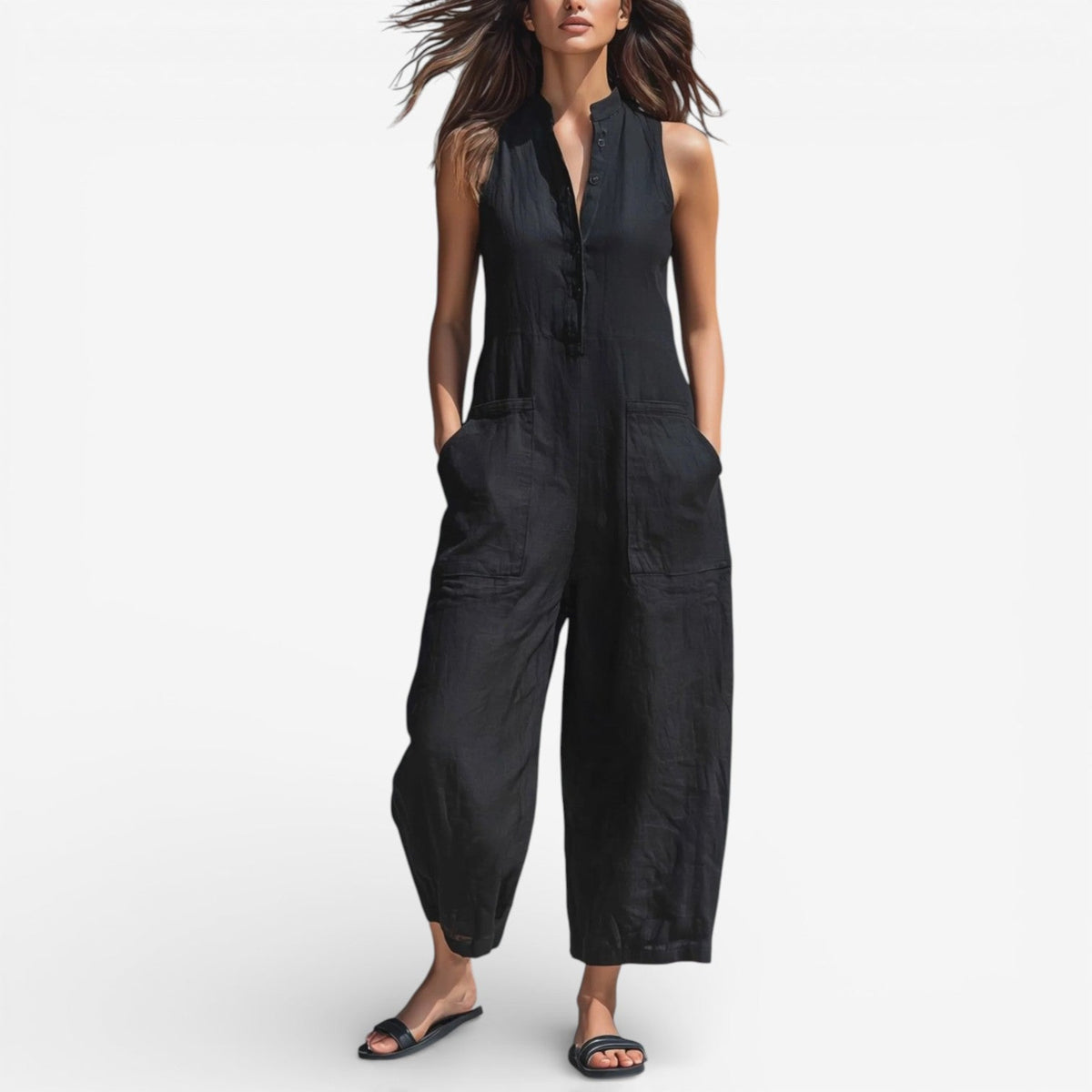 Adora™ Hørjumpsuit med vide ben