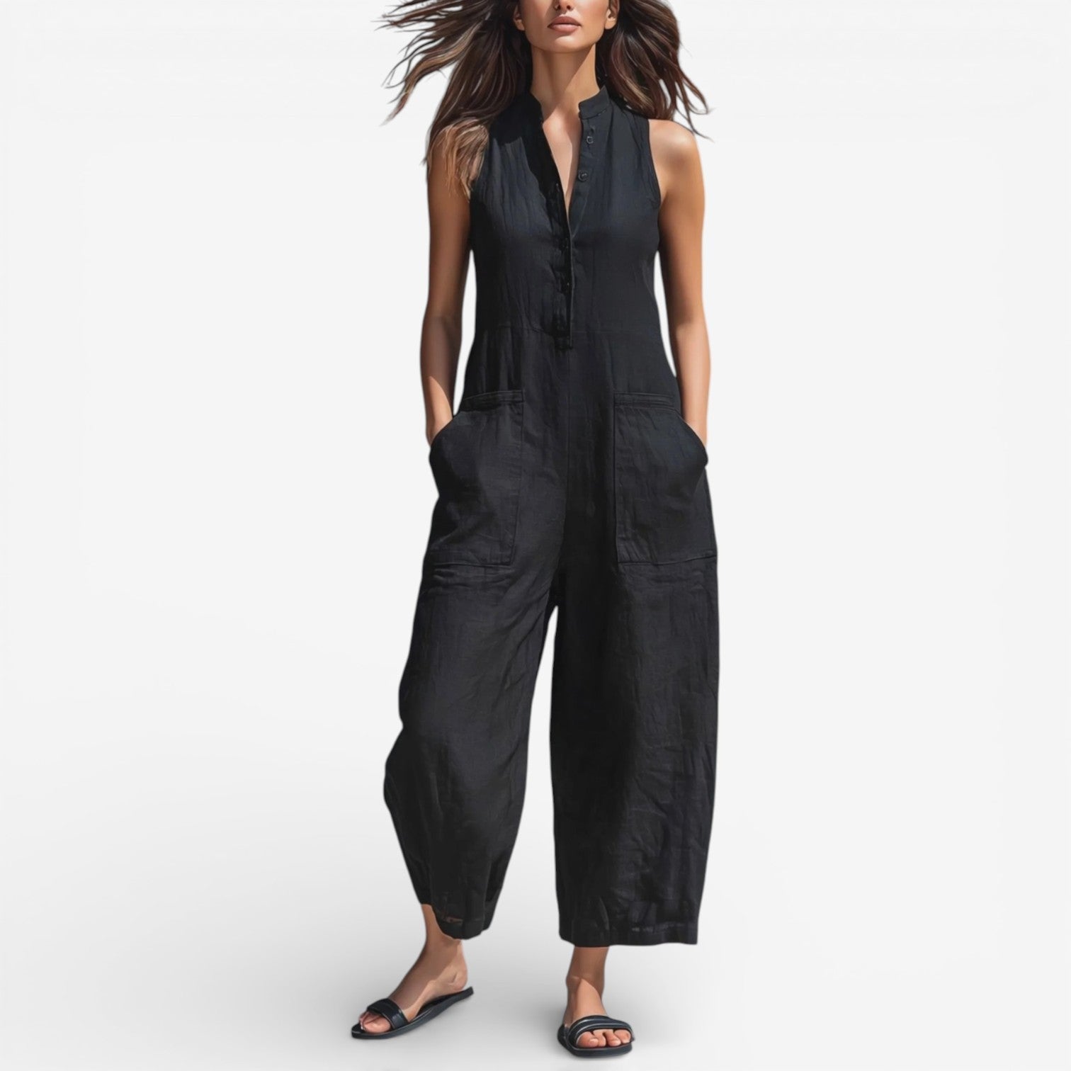 Adoracion™ Løs jumpsuit i hør