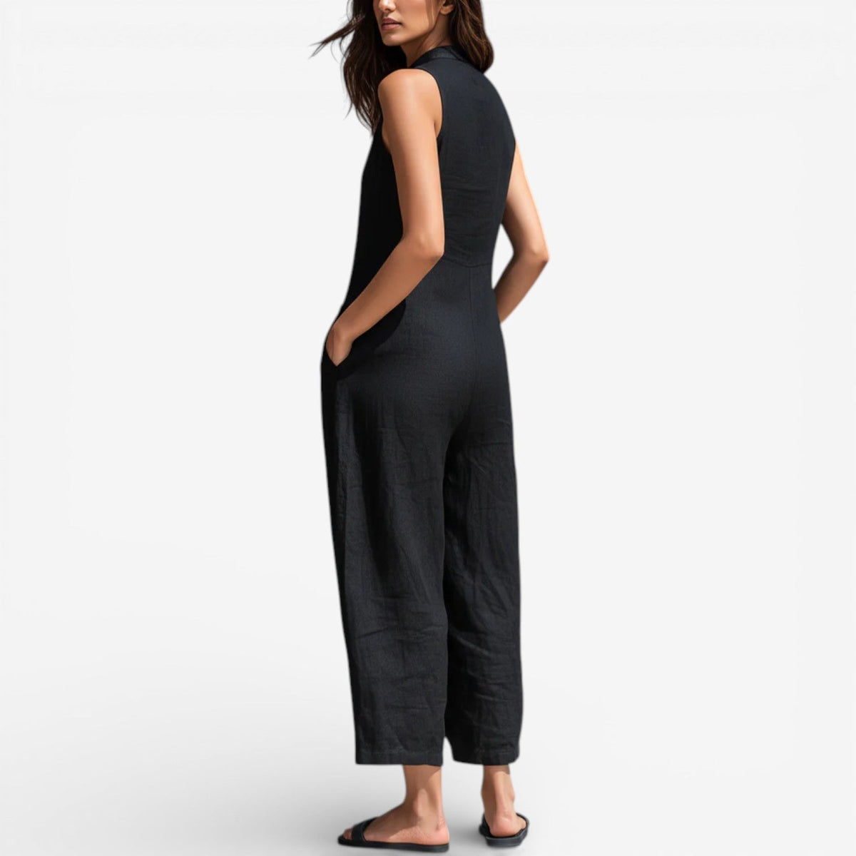 Adora™ Hørjumpsuit med vide ben