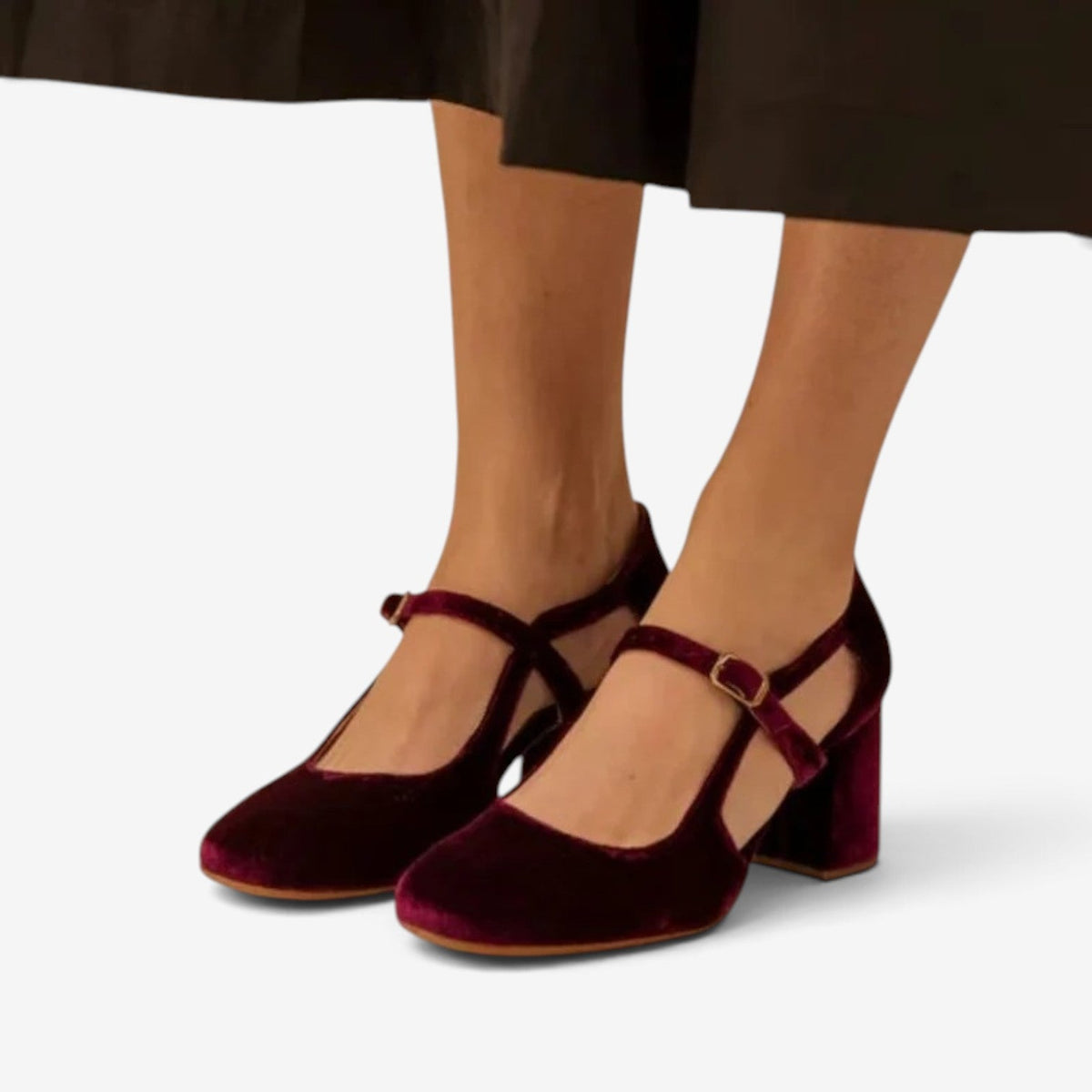 Arabella™ Fløjl hælpumps